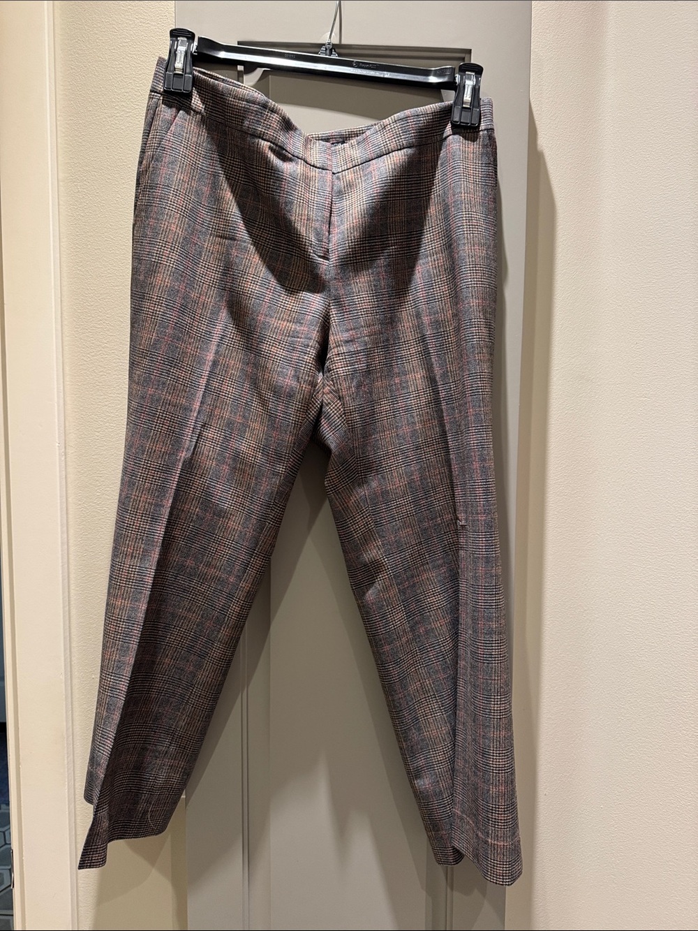 Lafayette 148 New York Plaid Manhattan Cropped Pants - Picture 2 of 11